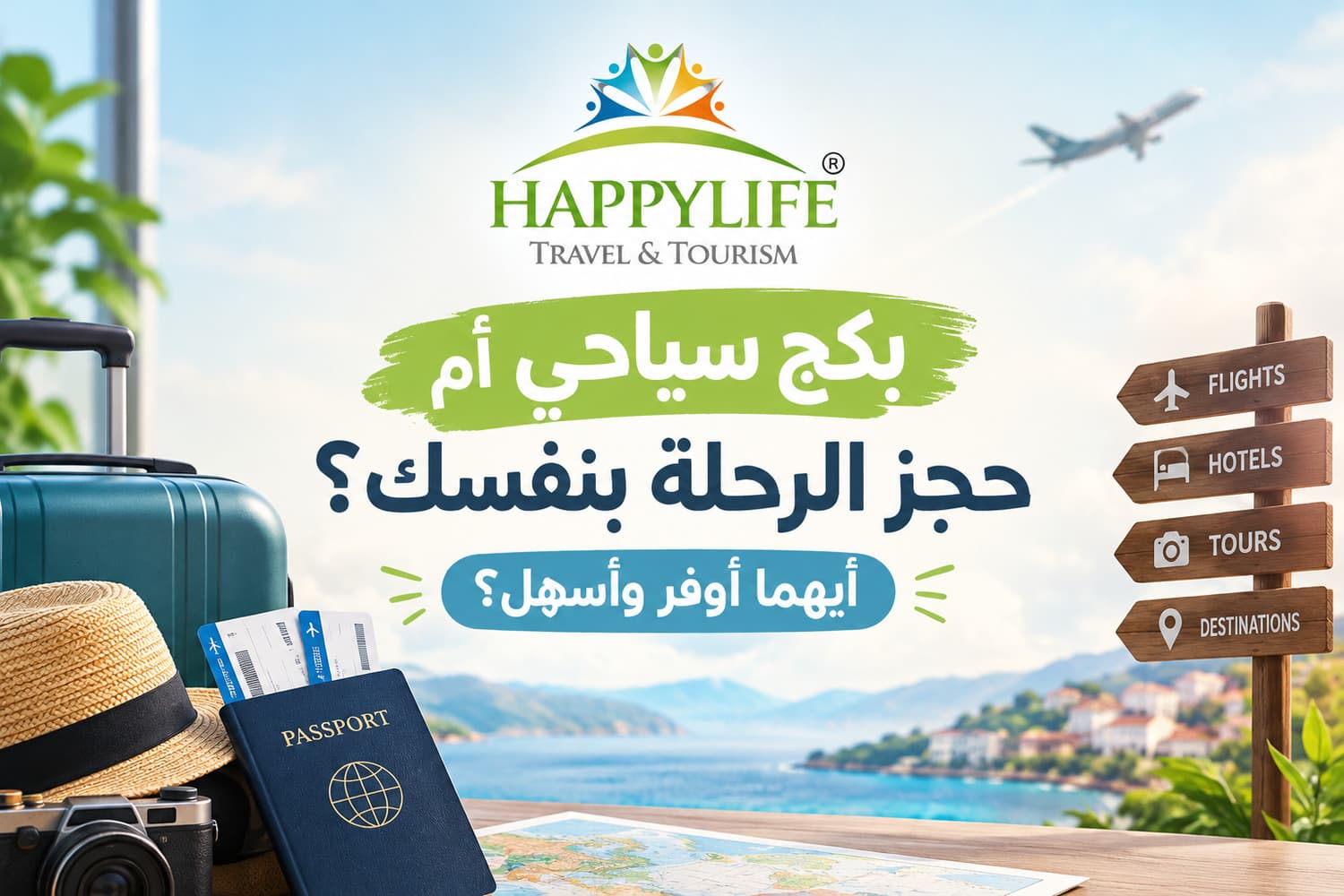 بكج سياحي أم حجز مستقل أيهما أوفر لك؟  الحياة السعيدة